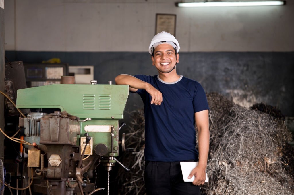 An Engineering student with smiling face