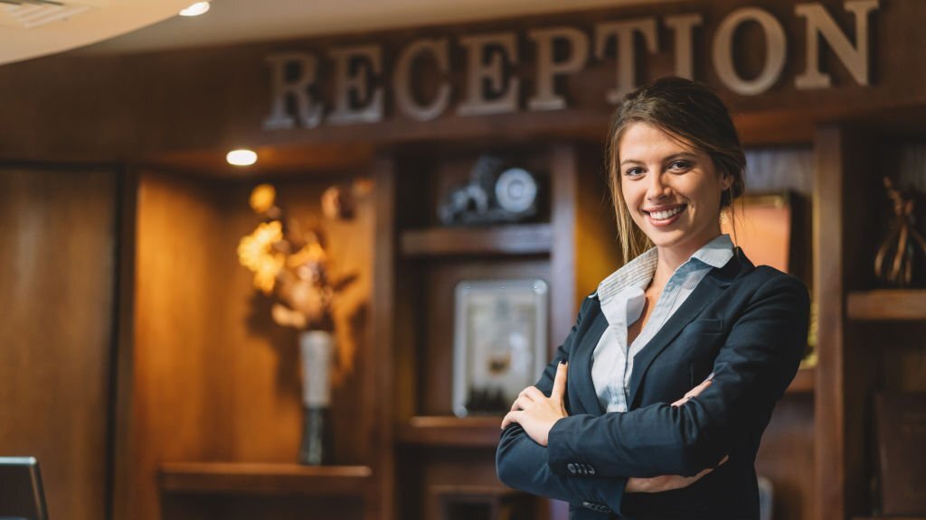 A Management girl student smiling after getting job